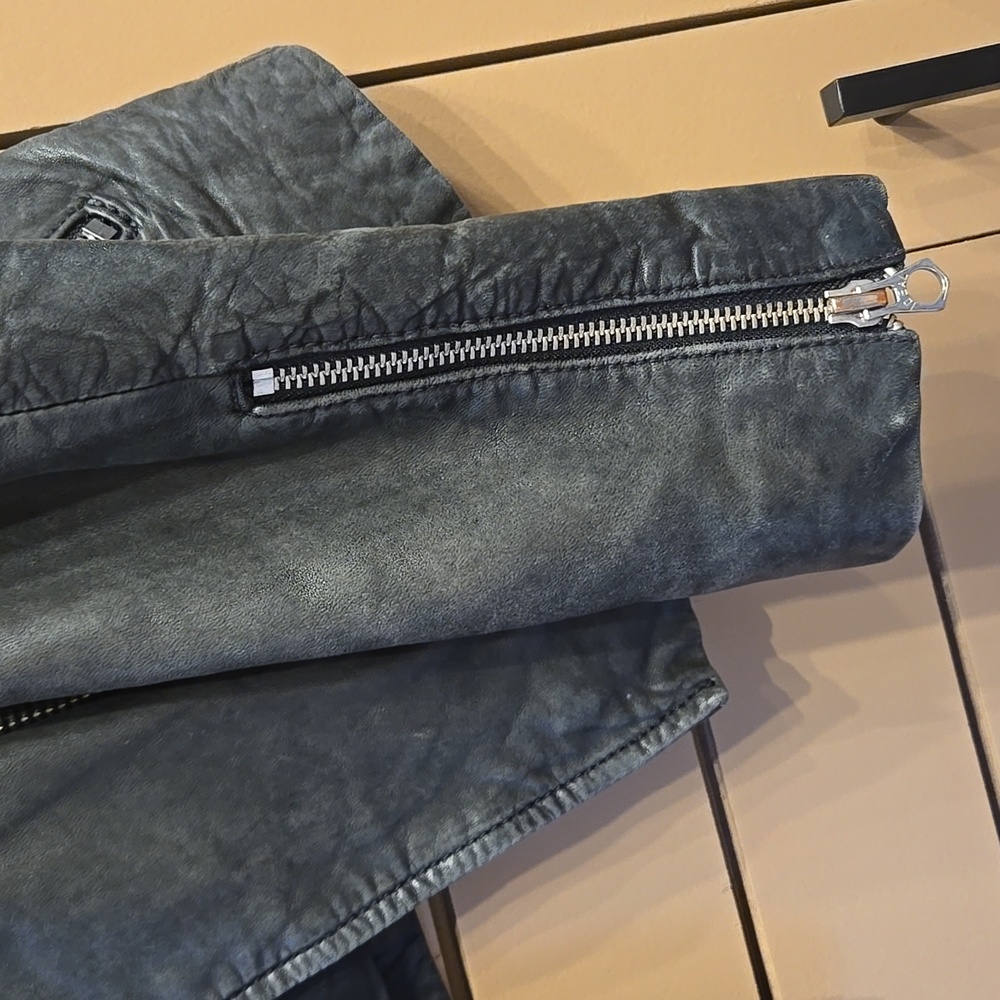 Madewell The Washed Leather Motorcycle Size XS - Picture 8 of 16